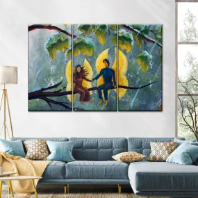 2 Angels Fairy Butterfly Wall Art