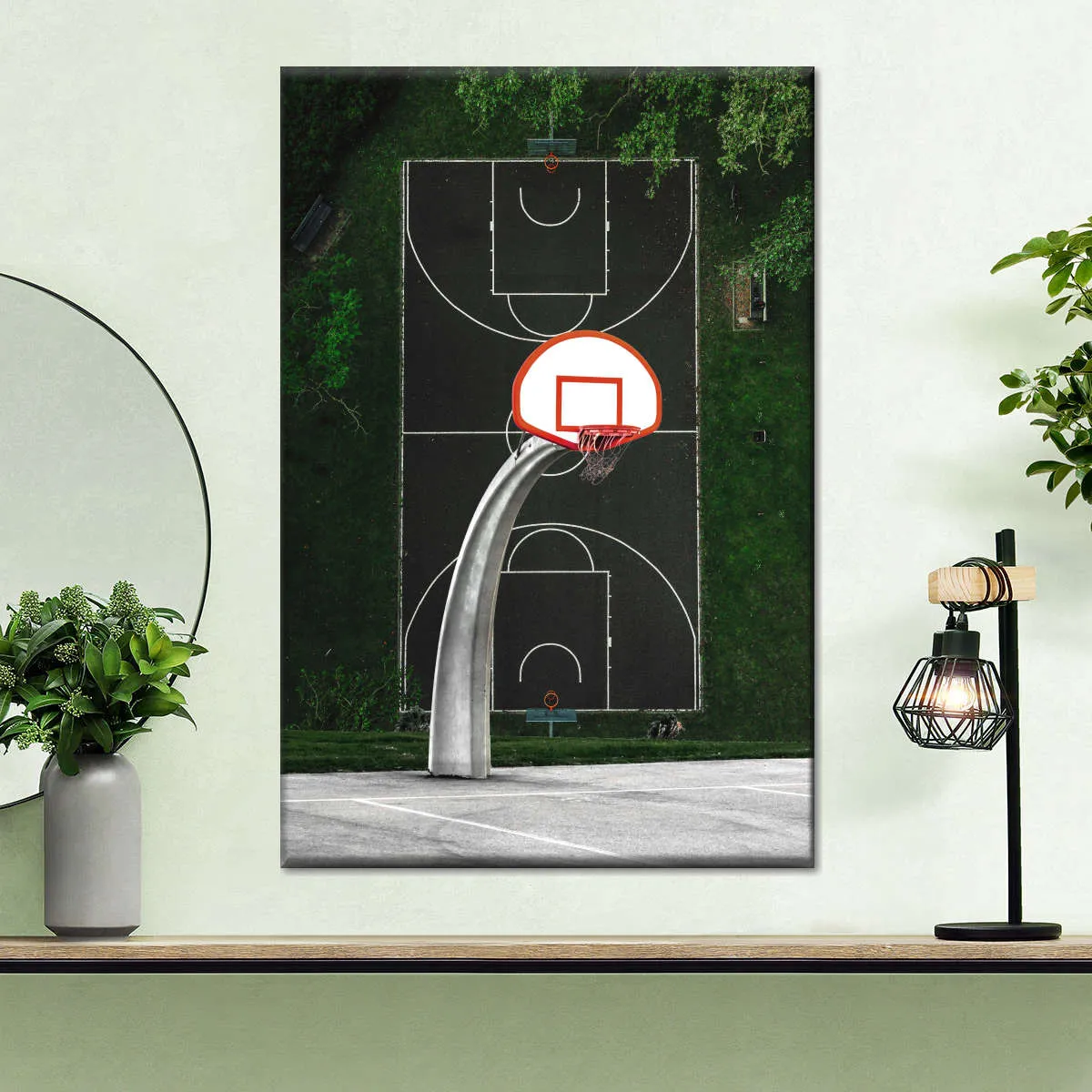 A Basketball Court Wall Art