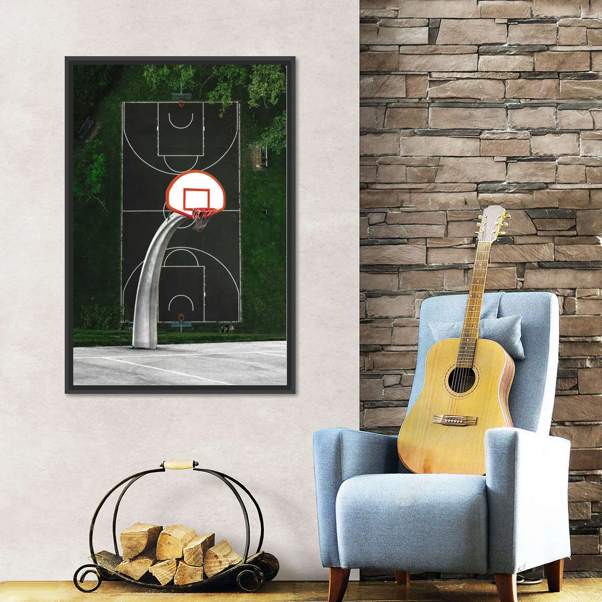 A Basketball Court Wall Art