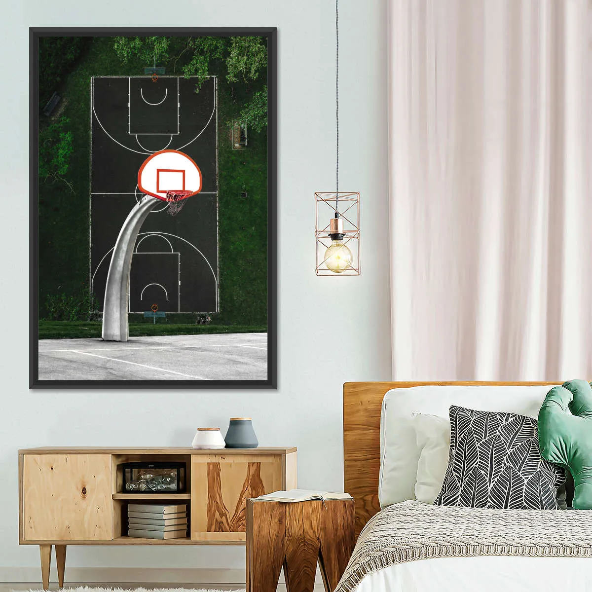 A Basketball Court Wall Art