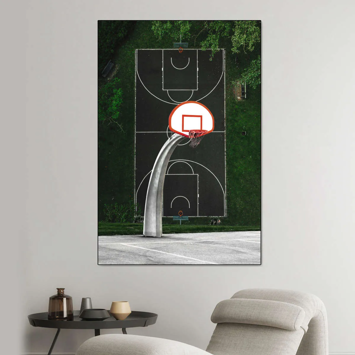 A Basketball Court Wall Art