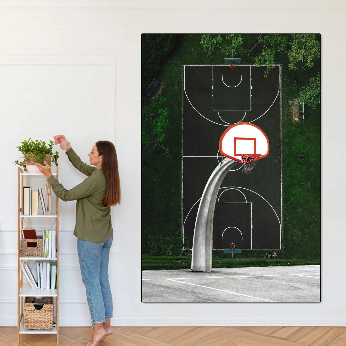 A Basketball Court Wall Art