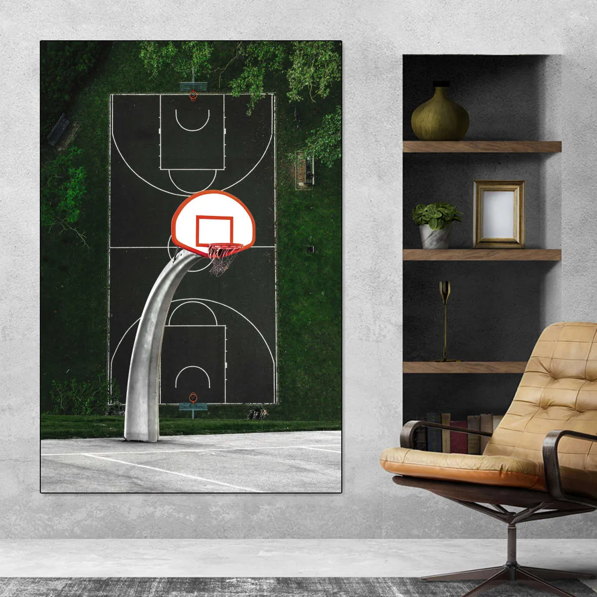 A Basketball Court Wall Art