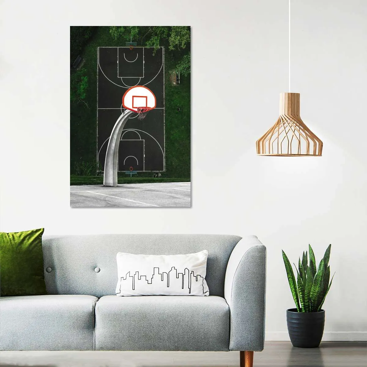 A Basketball Court Wall Art