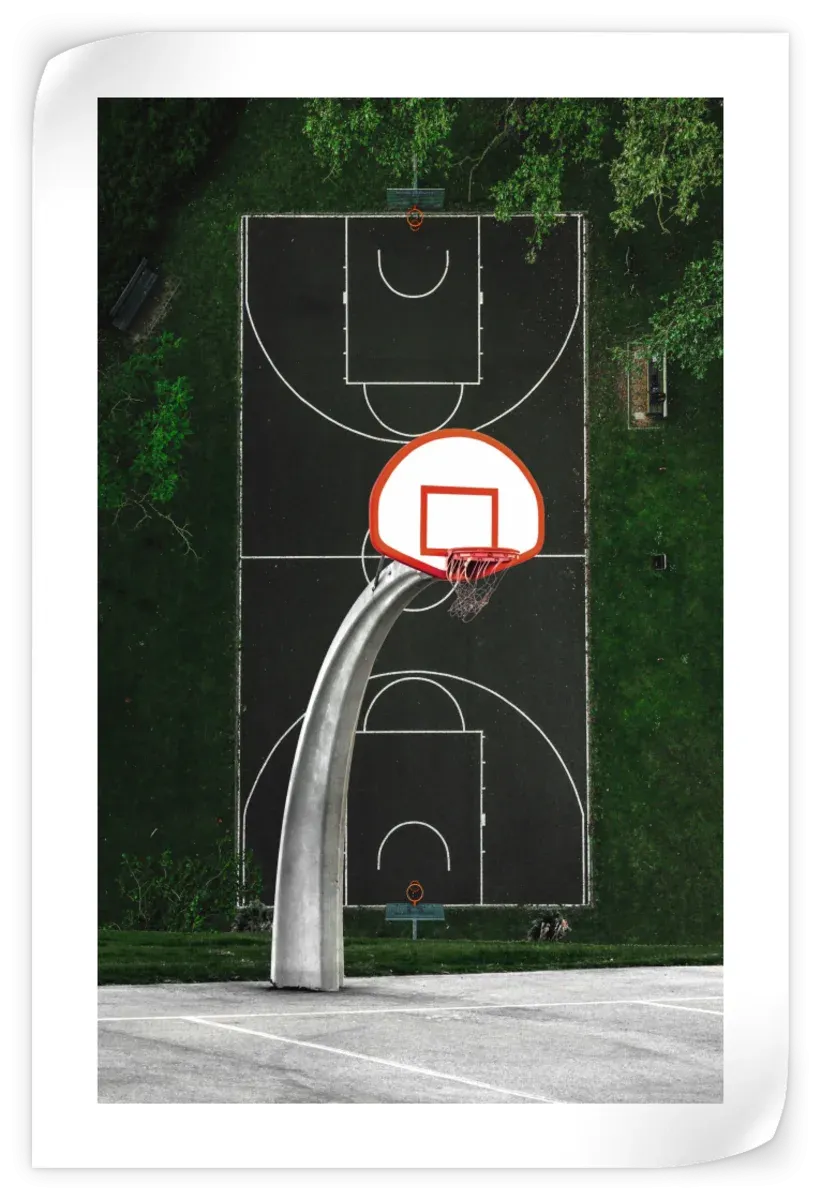 A Basketball Court Wall Art