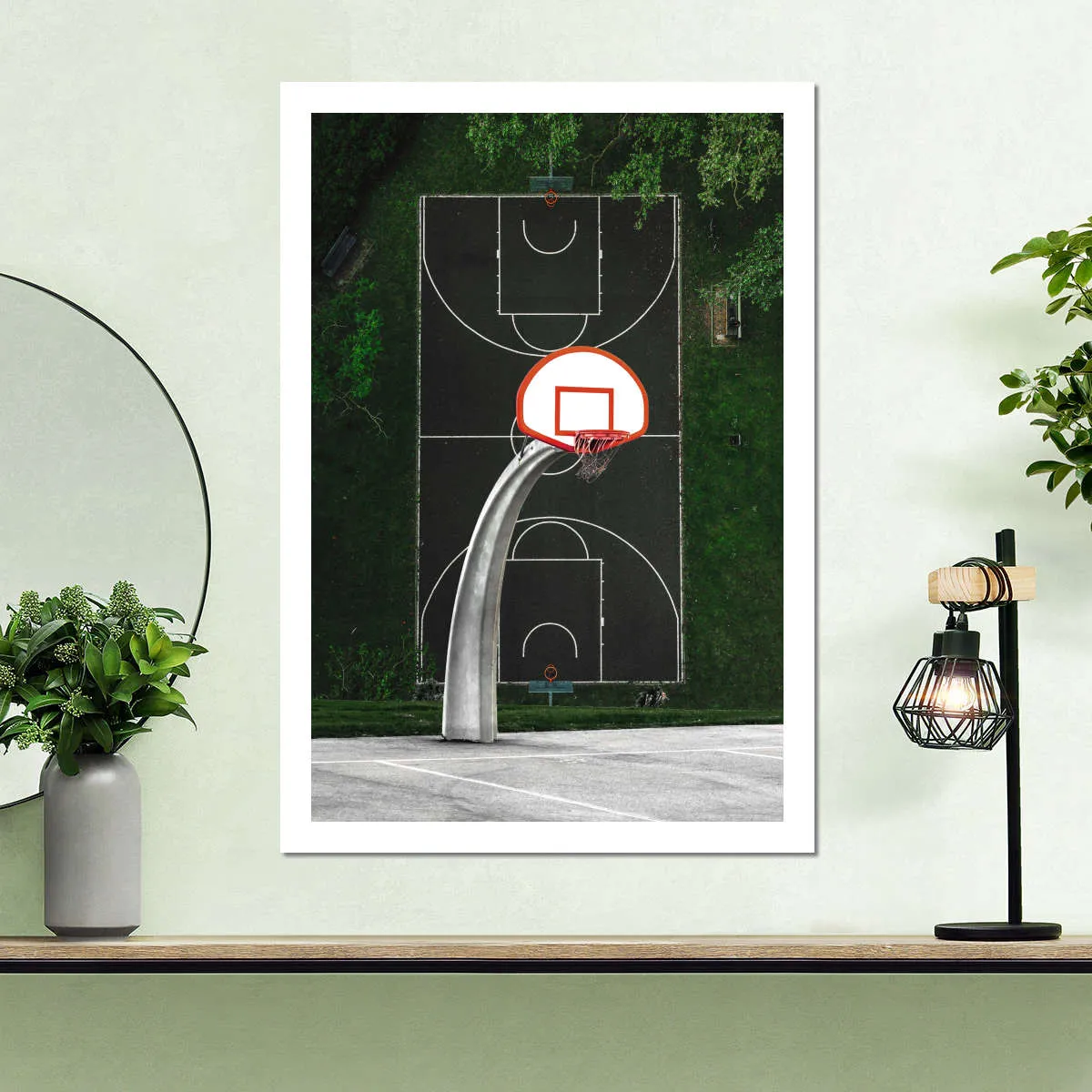 A Basketball Court Wall Art