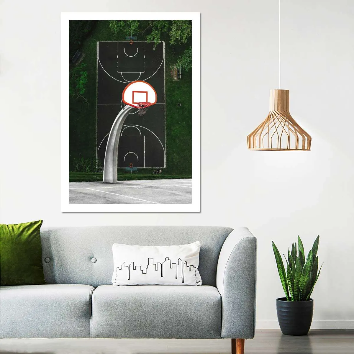 A Basketball Court Wall Art