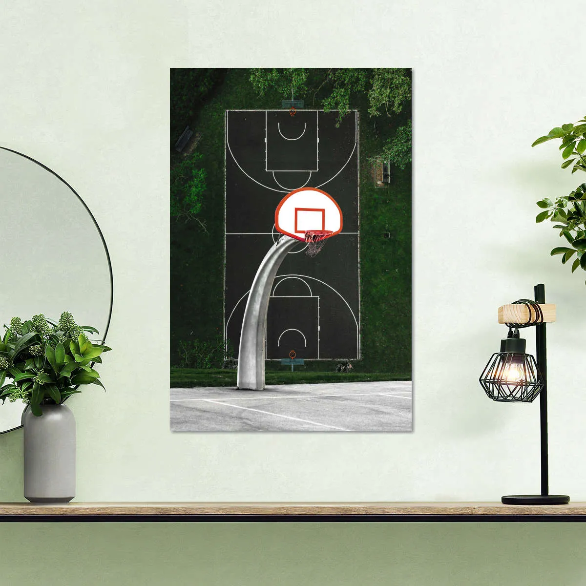 A Basketball Court Wall Art