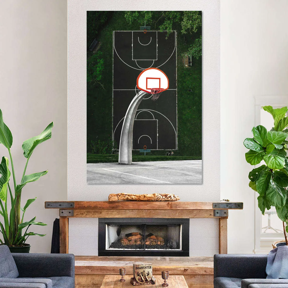 A Basketball Court Wall Art