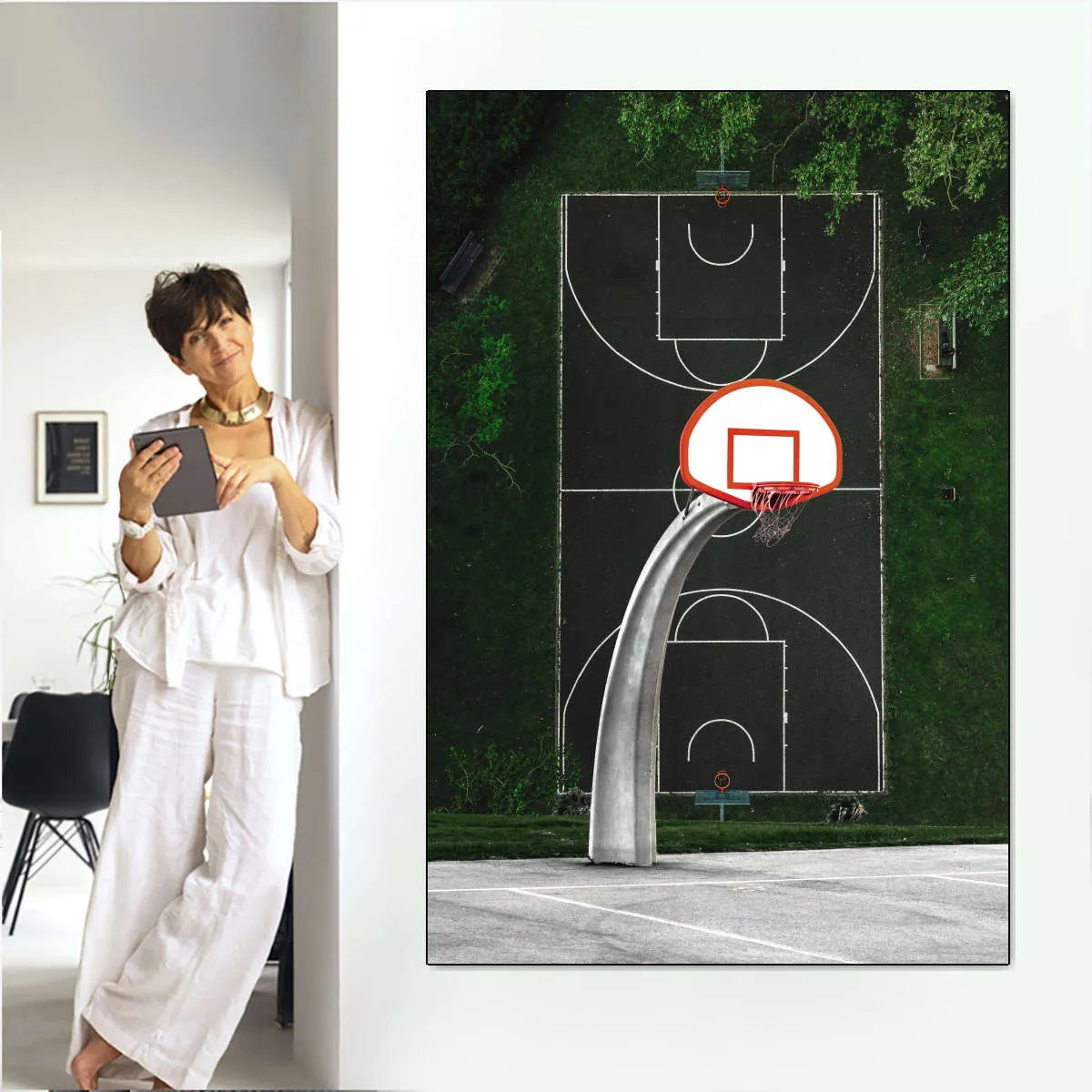A Basketball Court Wall Art
