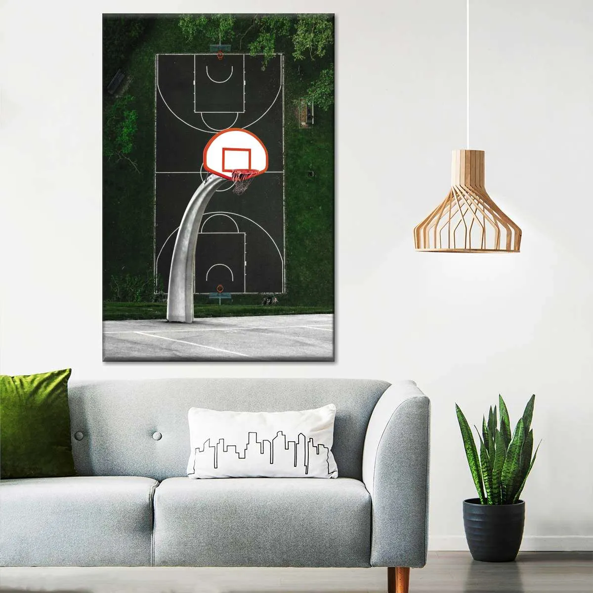 A Basketball Court Wall Art