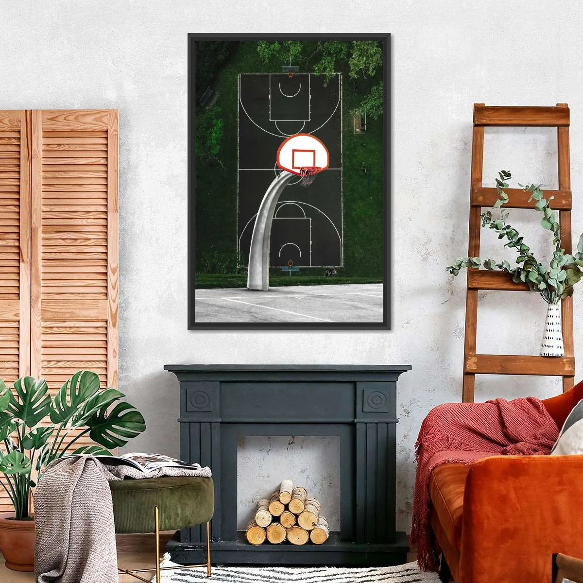 A Basketball Court Wall Art