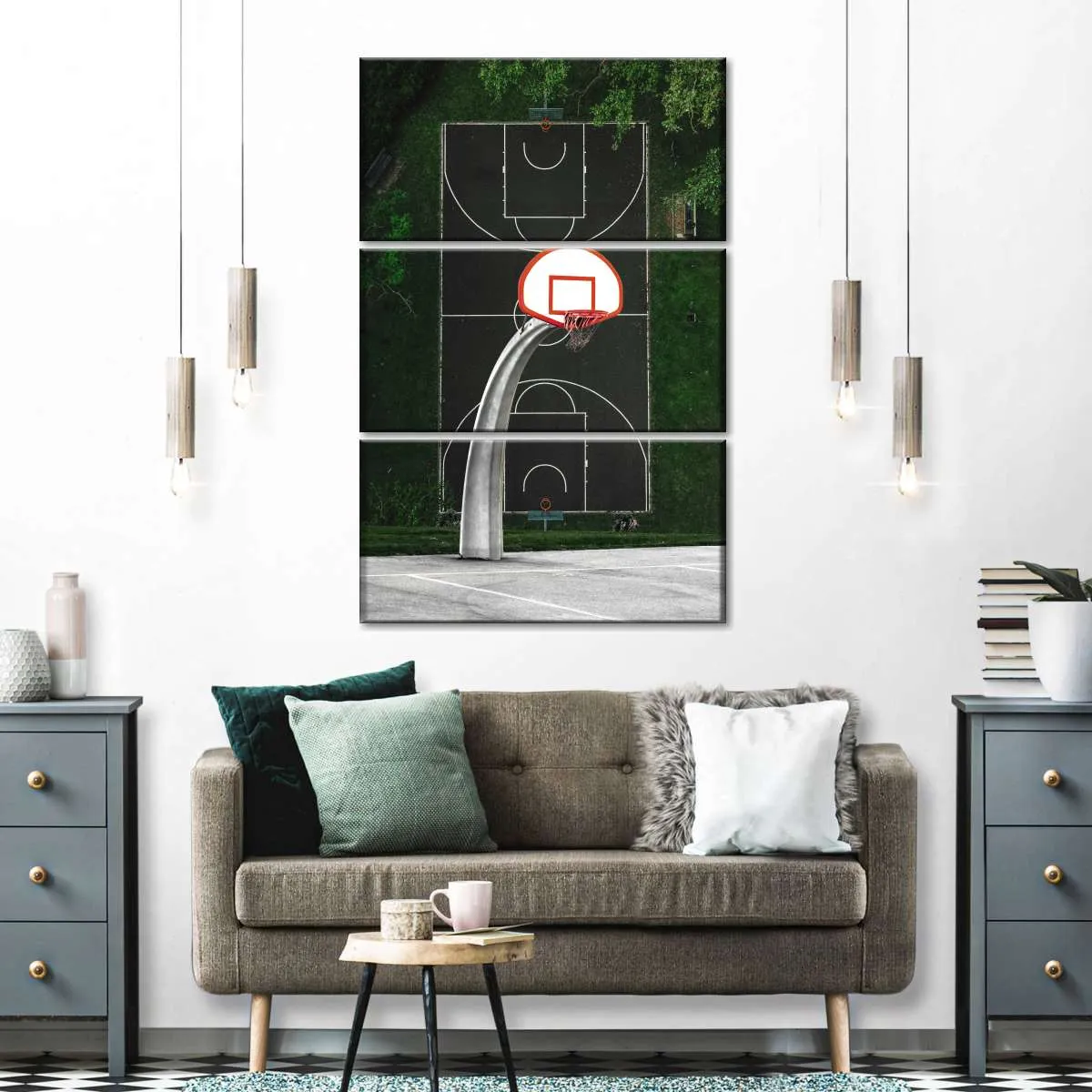 A Basketball Court Wall Art