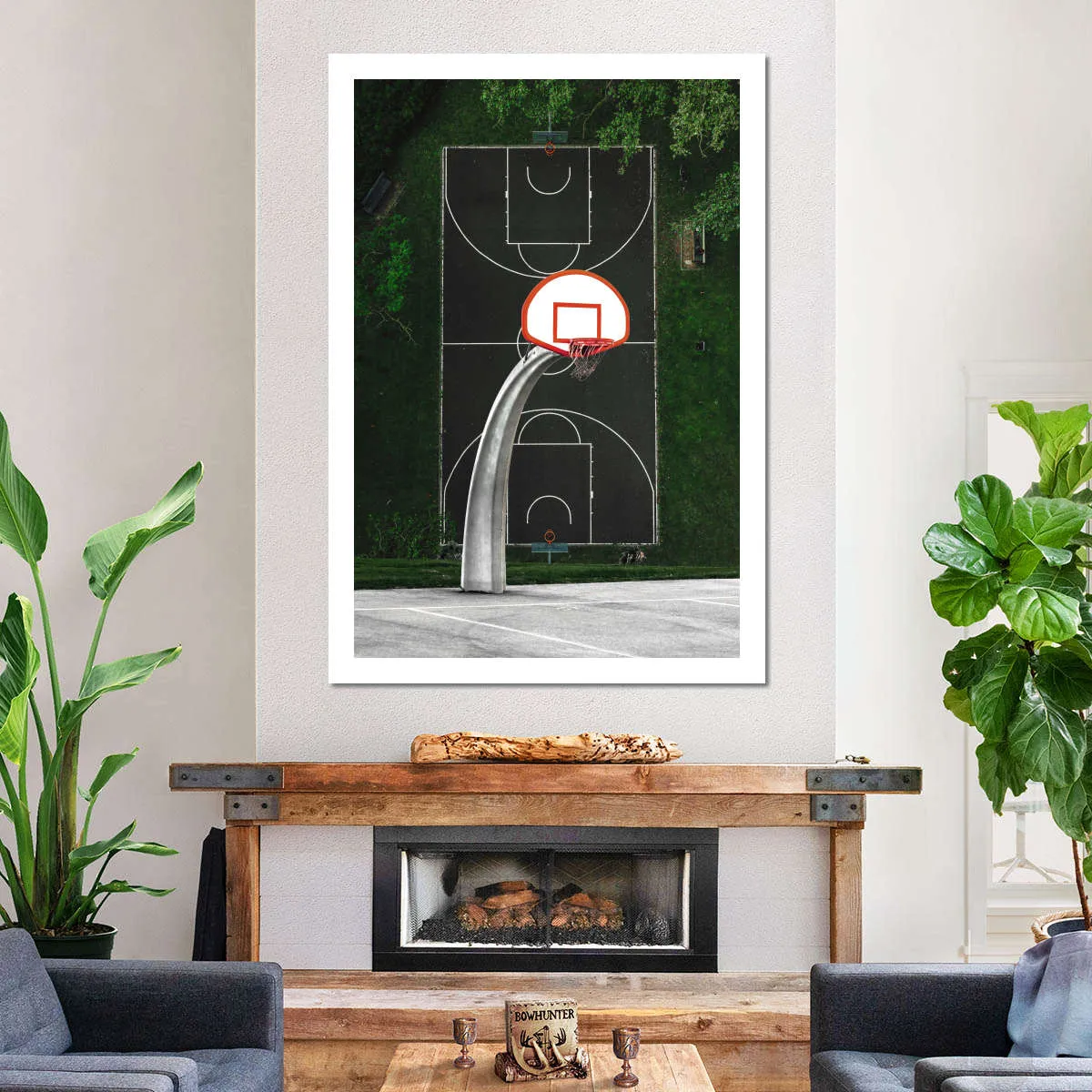 A Basketball Court Wall Art