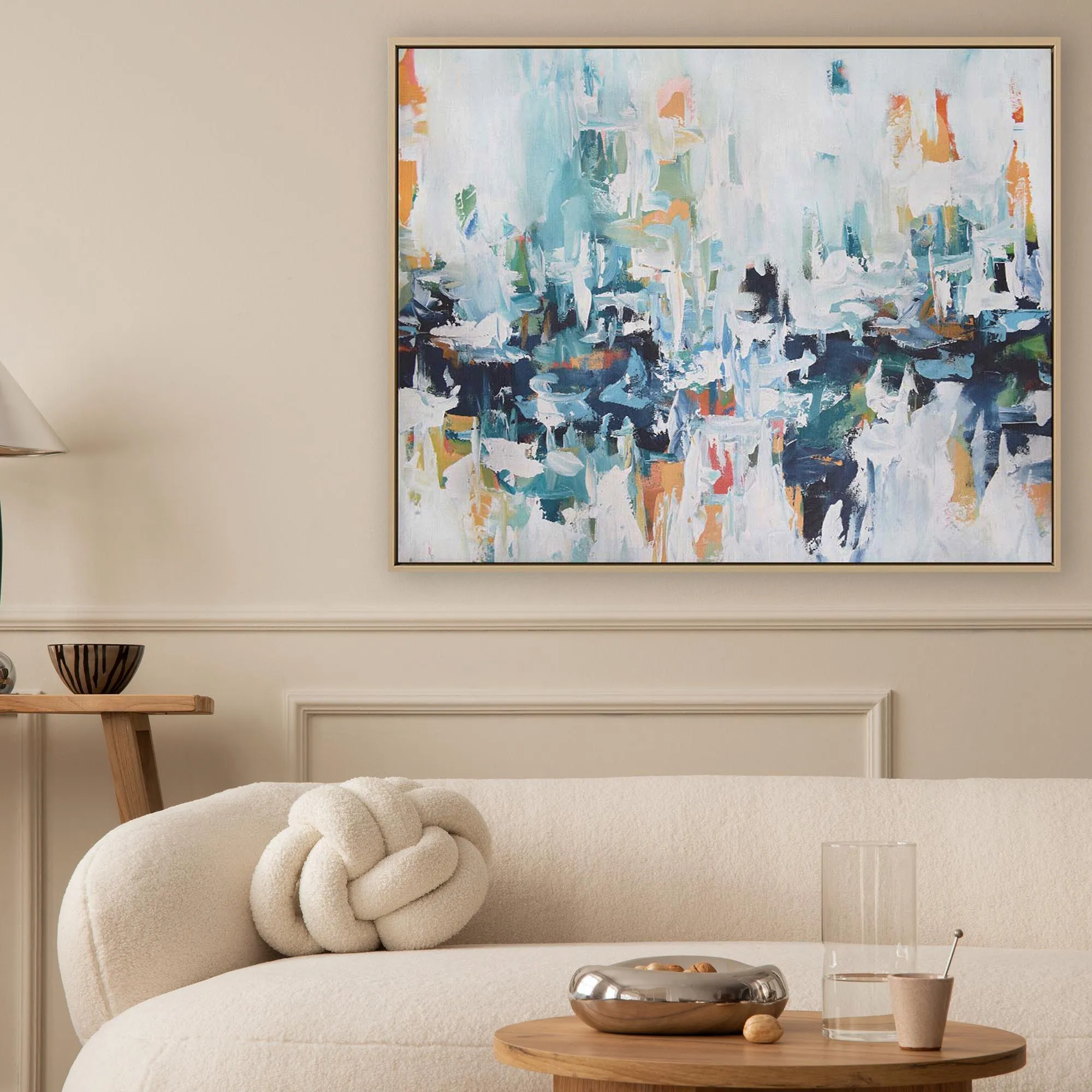 Abstract 153 Framed Canvas