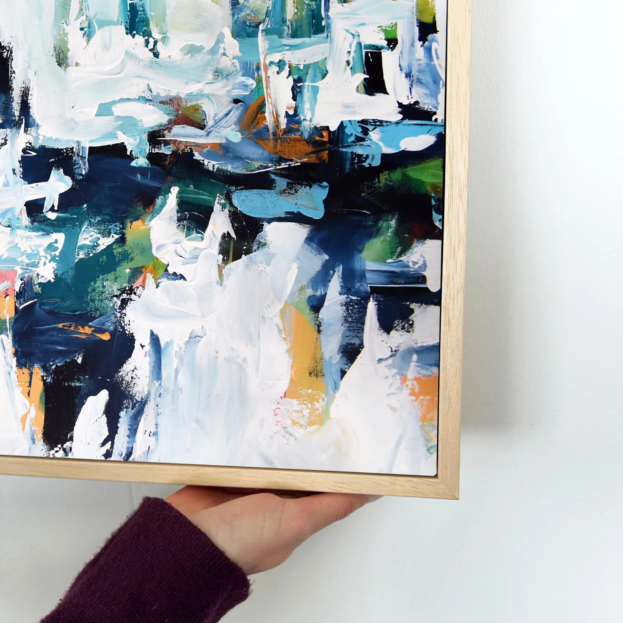 Abstract 153 Framed Canvas