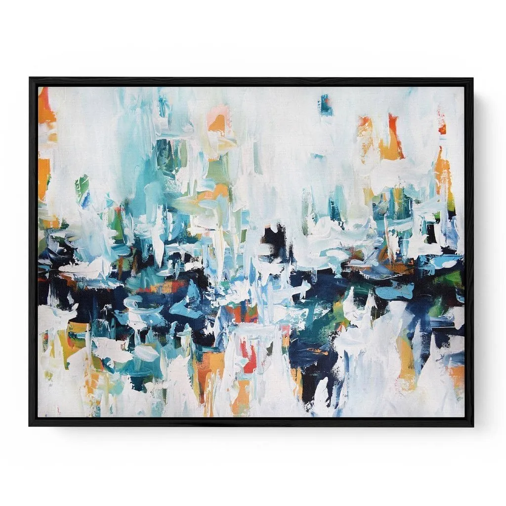 Abstract 153 Framed Canvas