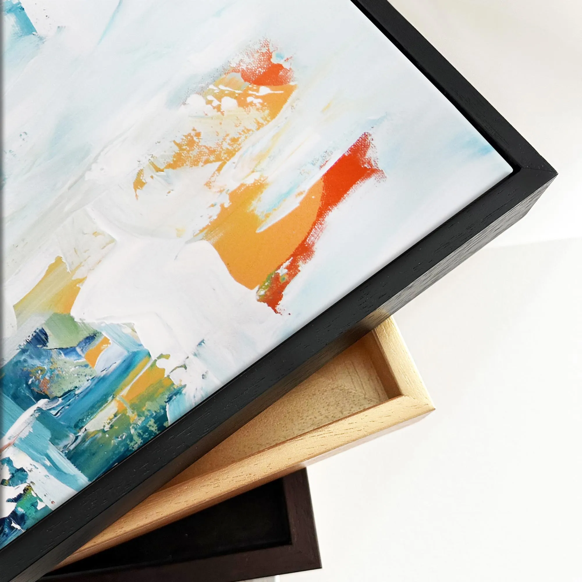Abstract 153 Framed Canvas