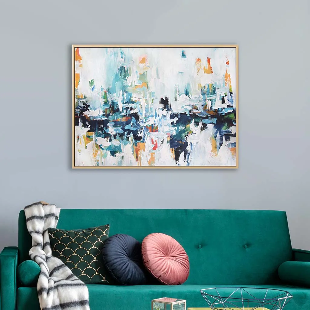 Abstract 153 Framed Canvas