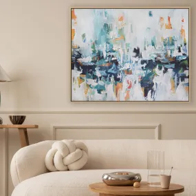 Abstract 153 Framed Canvas