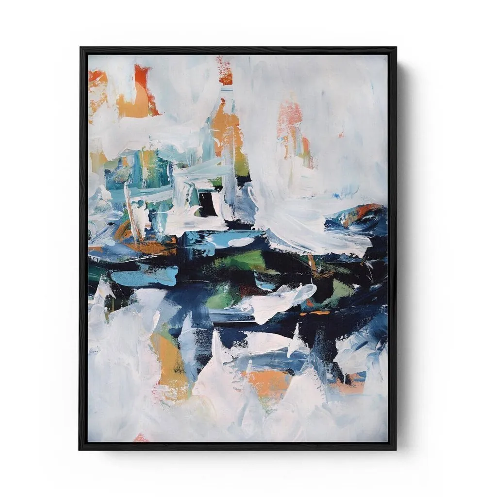 Abstract 155 Framed Canvas