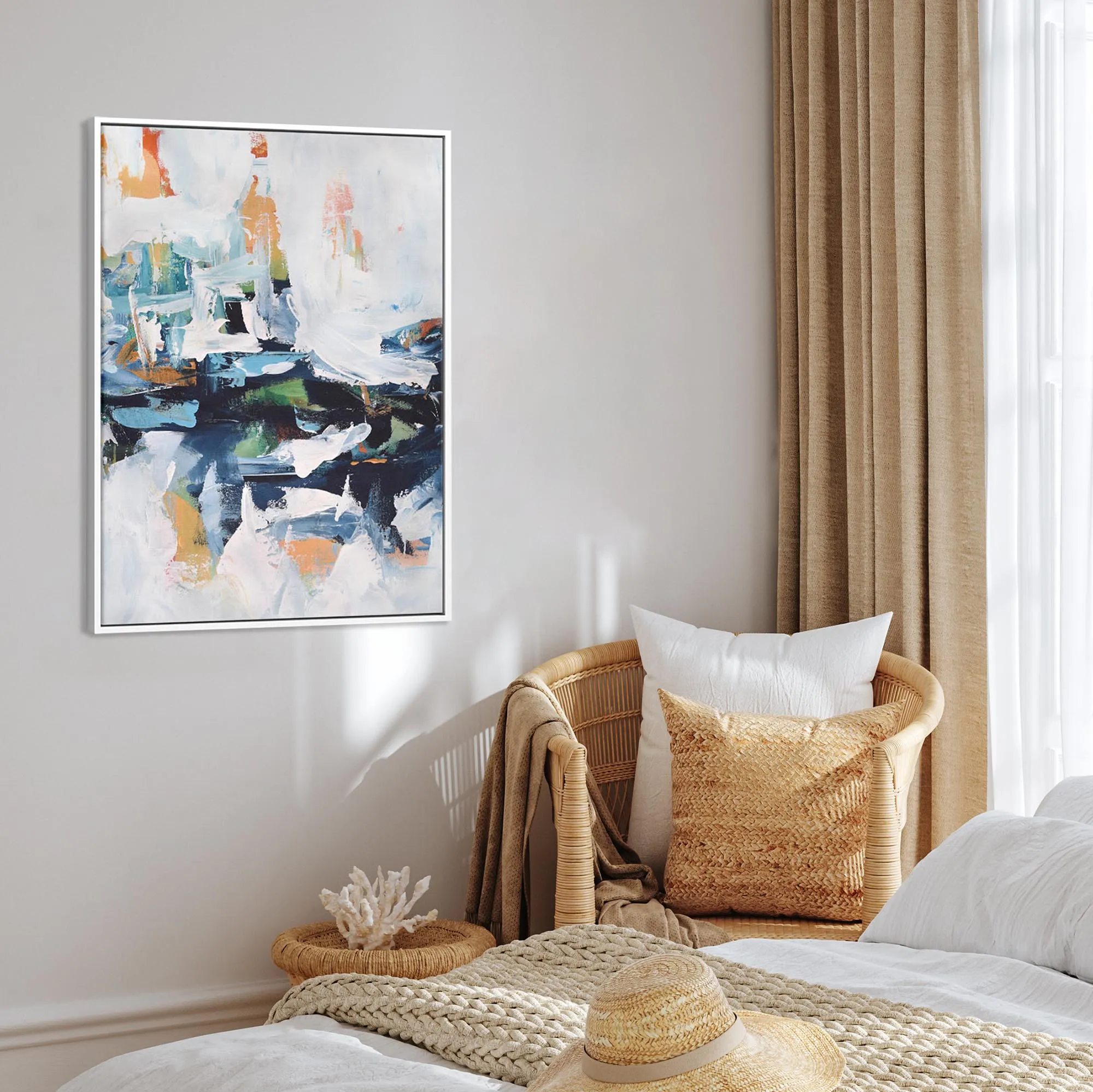 Abstract 155 Framed Canvas