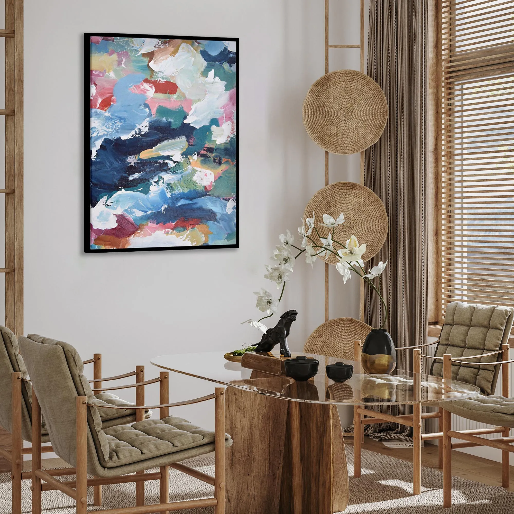 Abstract 319 Framed Canvas