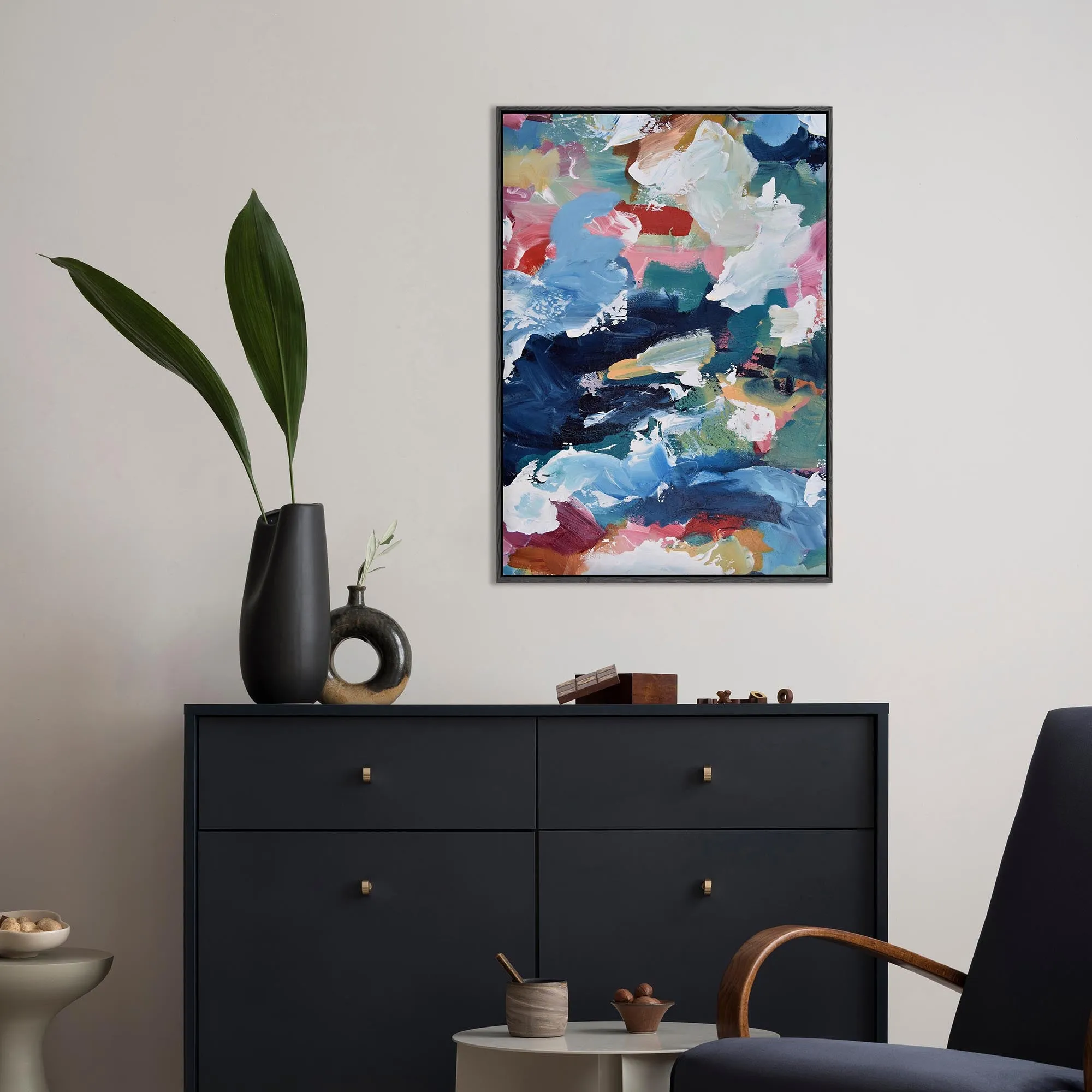 Abstract 319 Framed Canvas