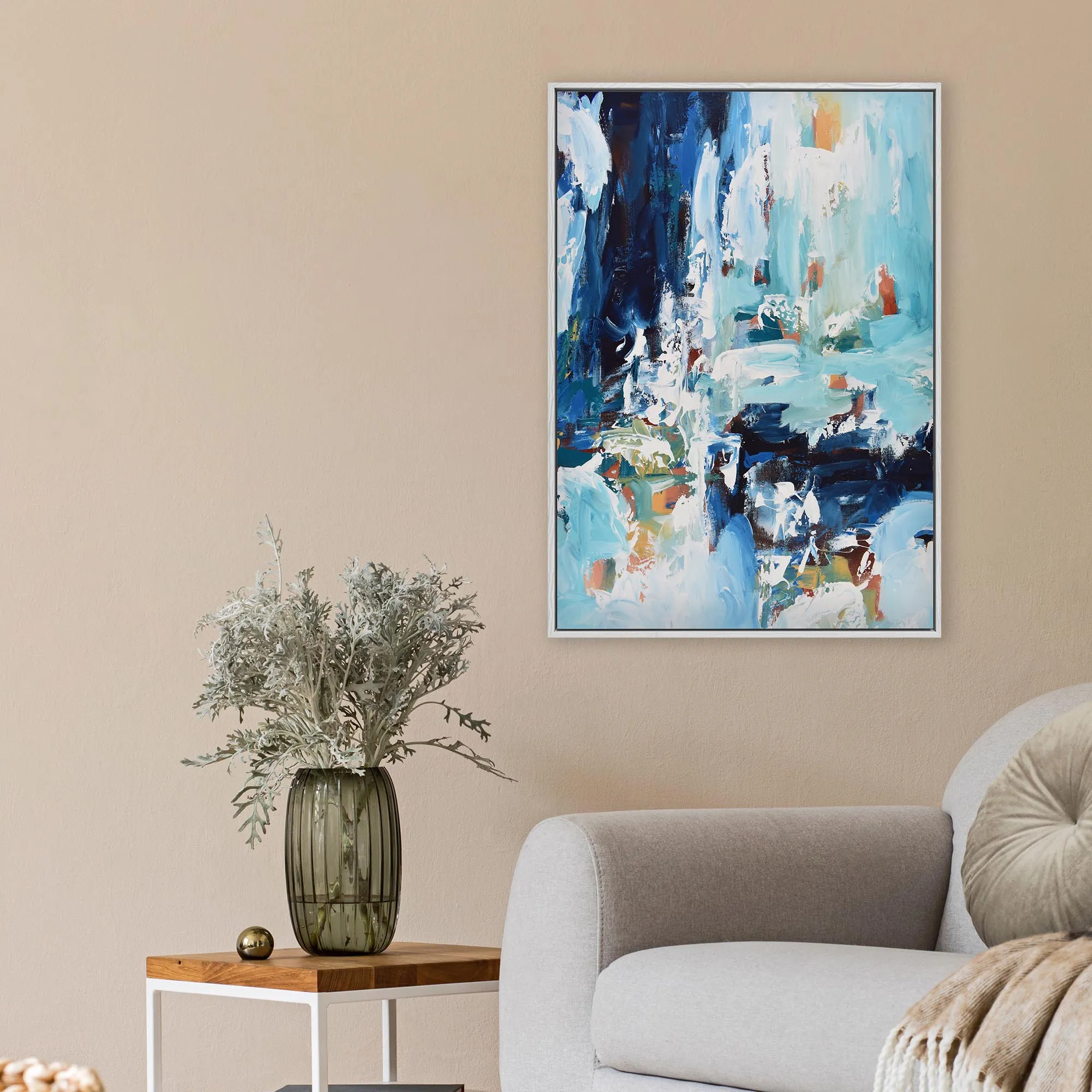 Abstract 385 Framed Canvas