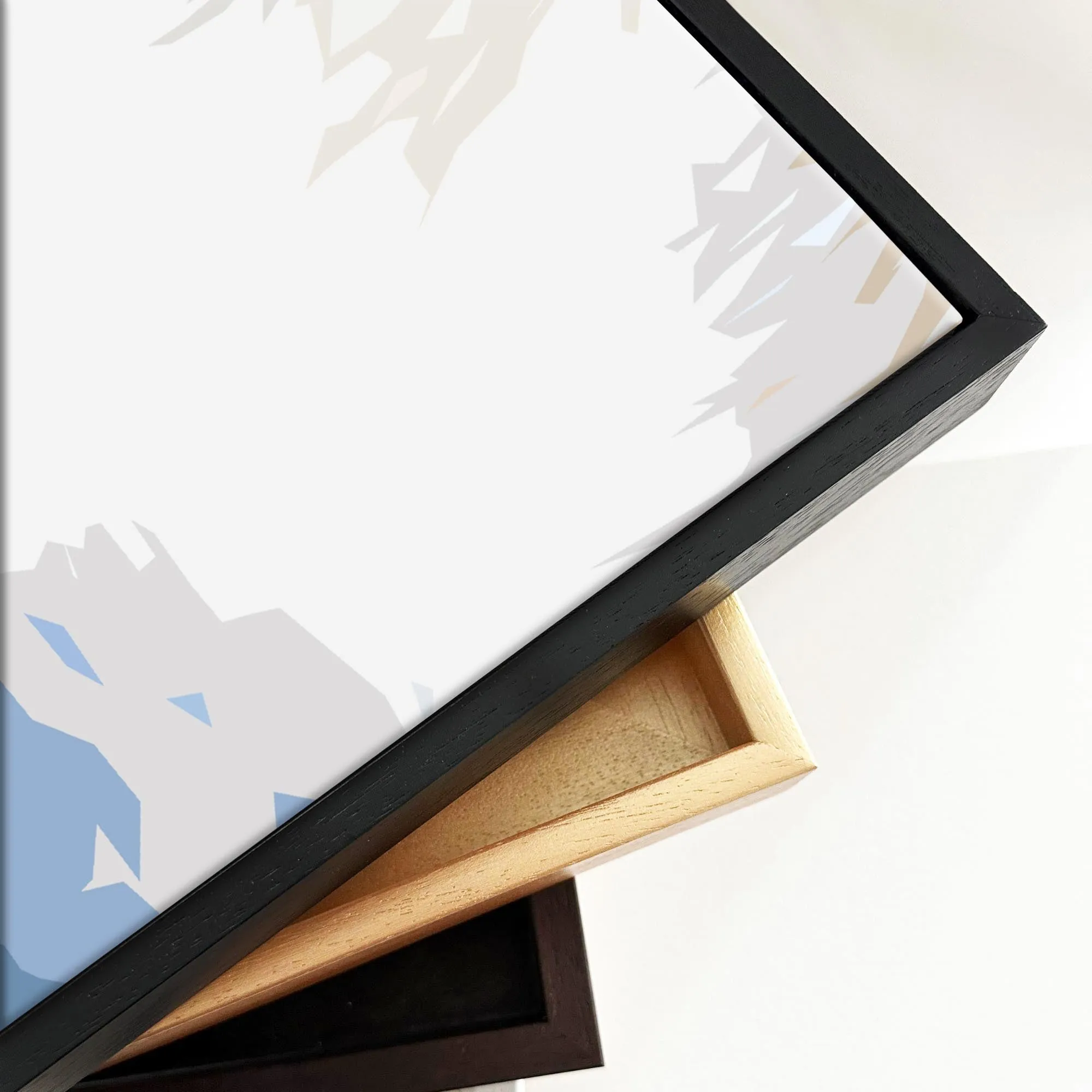 Abstract Landscape Reflection Framed Canvas