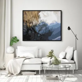 Abstract Landscape Reflection Framed Canvas