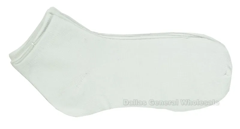 All White Casual Ankle Socks