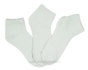 All White Casual Ankle Socks