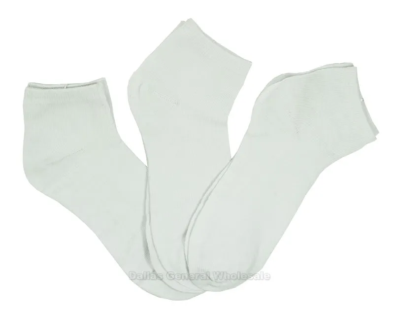 All White Casual Ankle Socks