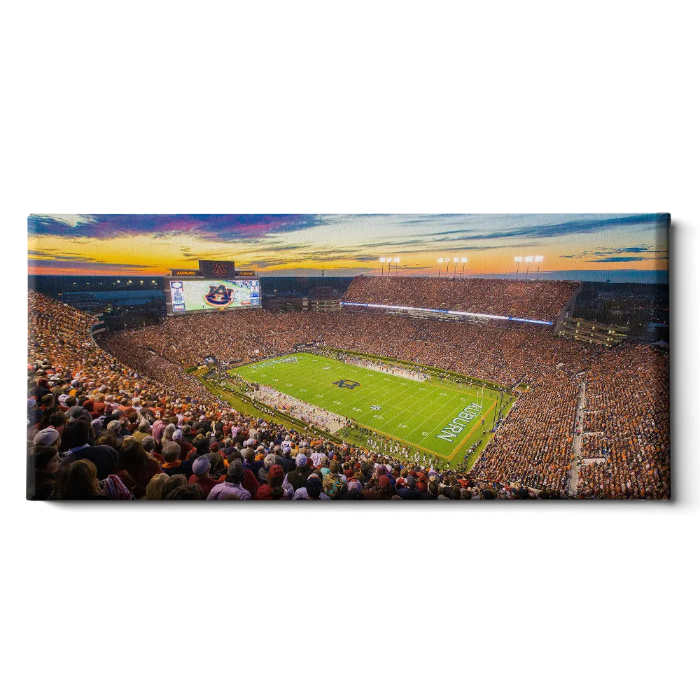 Auburn Tigers - Jordan-Hare Stadium Sunset Panoramic
