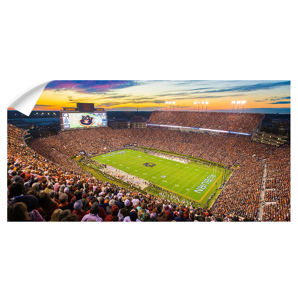 Auburn Tigers - Jordan-Hare Stadium Sunset Panoramic