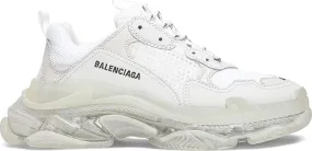 Balenciaga Triple S Clear Sole Triple White Wmns 'White Clear Sole'