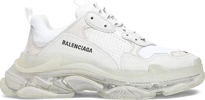 Balenciaga Triple S Clear Sole Triple White Wmns 'White Clear Sole'