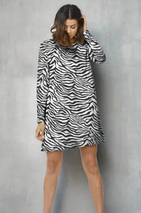 Betty Basics Olivia Shift Dress in Zebra Print