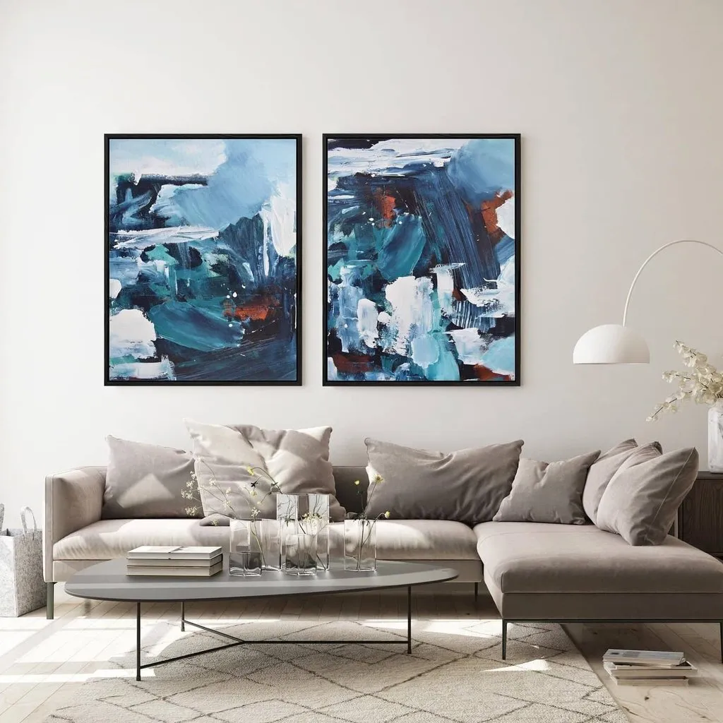 Blue Skies Canvas Set Of 2