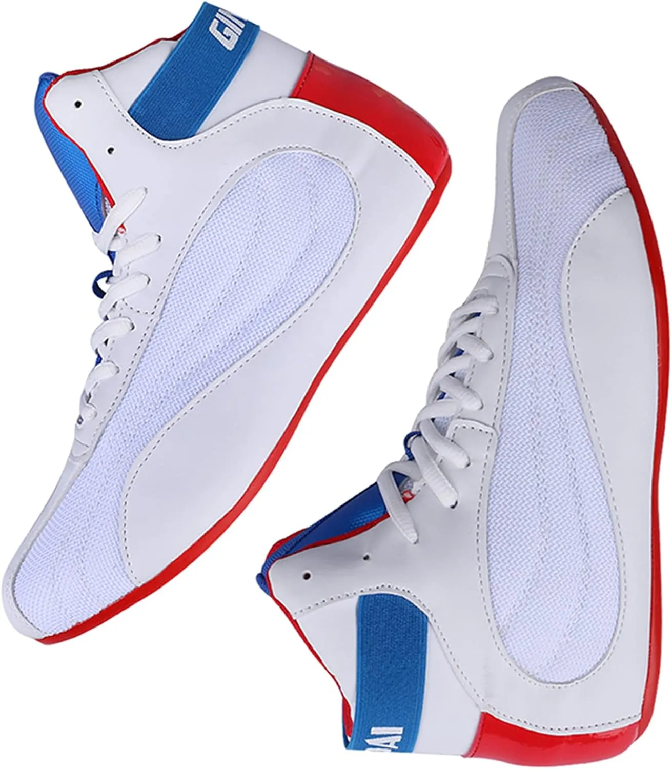 Breathable Men's High Top Wrestling Boxing Shoes High Traction Combat Speed Boxing Boots Non-Slip Fighting Training Competition Sports Shoes Men's Athletic Casual Shoes Gym Boots