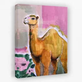 Camel With Pink Flowers