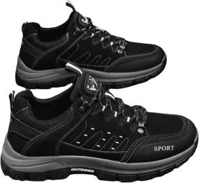 DESESE Men's Hiking Shoes Breathable Non-Slip Sneakers Climbing Shoes,Arch Support High Top Sports Cotton Shoes