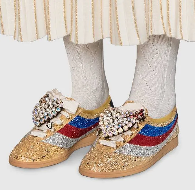 'Falacer' Glitter Sneakers with Web