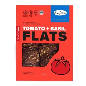 Fine Fettle Flats Tomato and Basil Cracker 80g