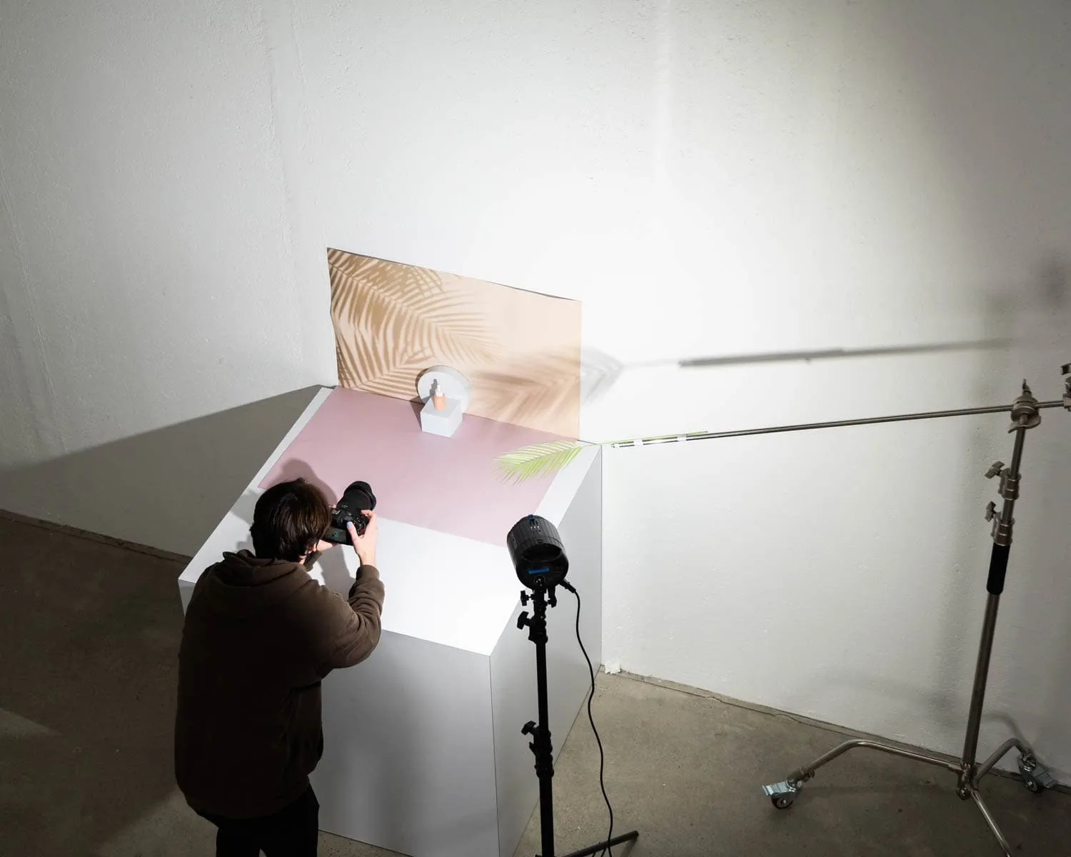 Flat Lay Instagram Backdrop - 'Noosa' Palm Leaf Shadow (56cm x 87cm)