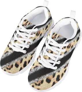 GIFTPUZZ Kids Running Shoes Casual Mesh Breathable Walking Hiking Sports Sneakers Platform Flats