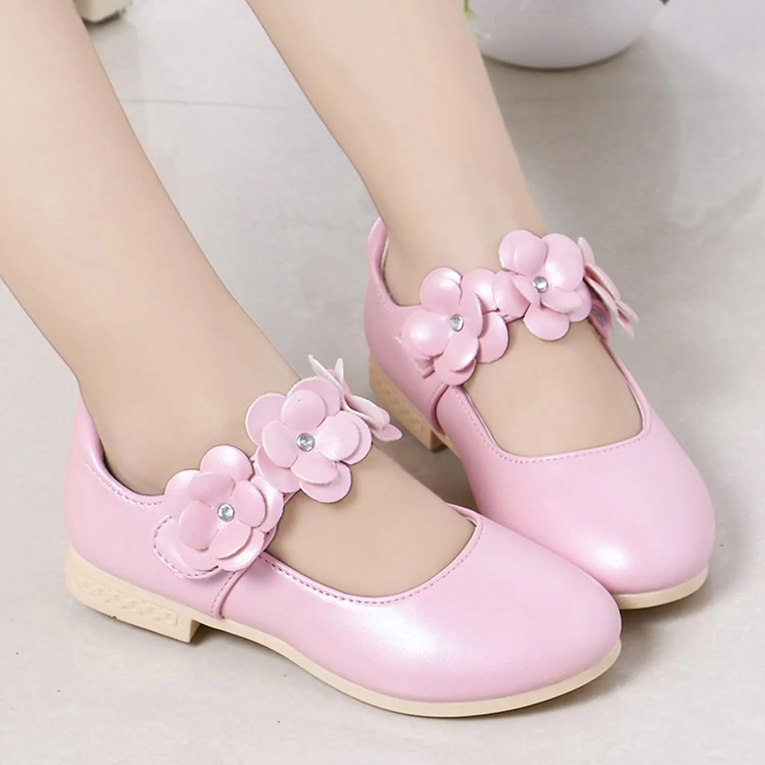 Girls Ballerina Flats Toddler Girls Dress Shoes Flower Girl Shoes Mary Jane Wedding Party Communion Princess Shoes