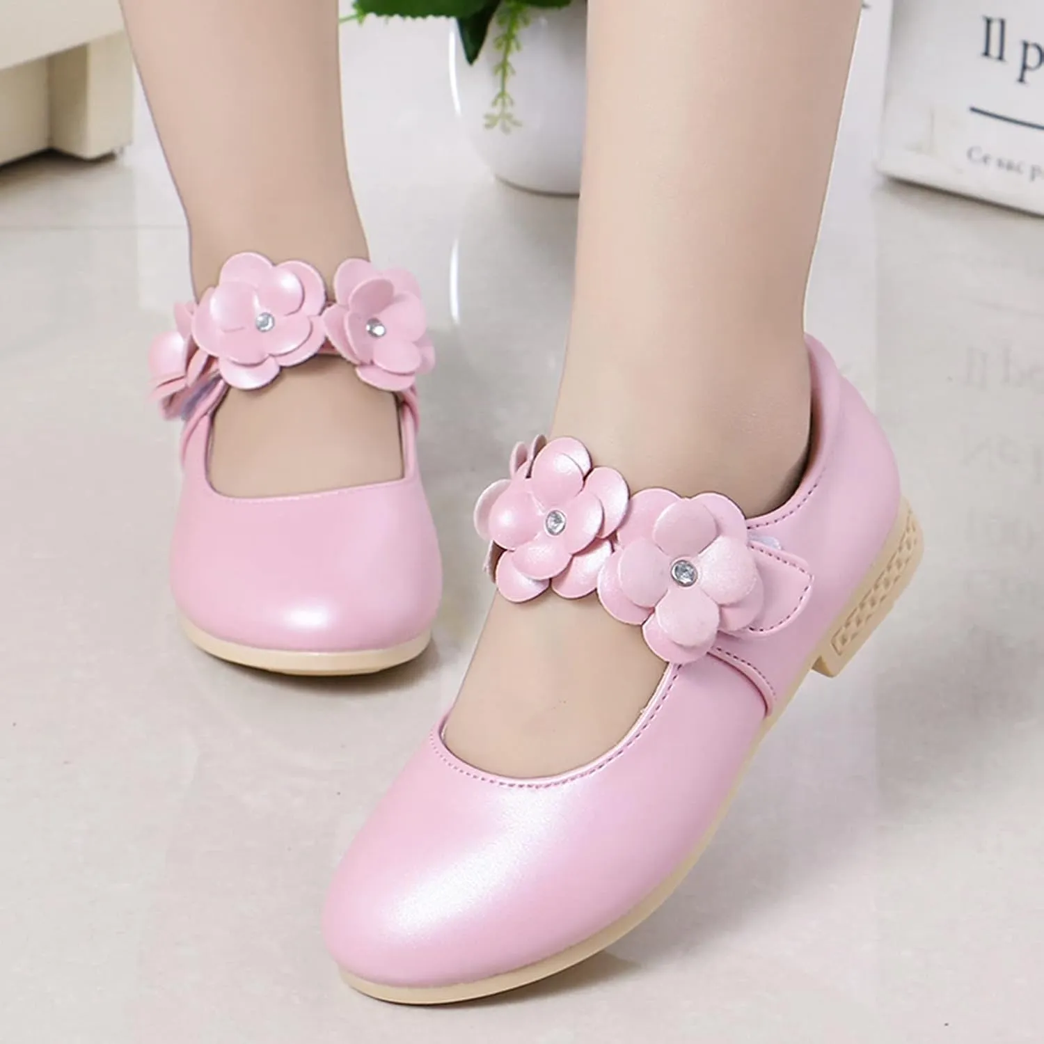 Girls Ballerina Flats Toddler Girls Dress Shoes Flower Girl Shoes Mary Jane Wedding Party Communion Princess Shoes