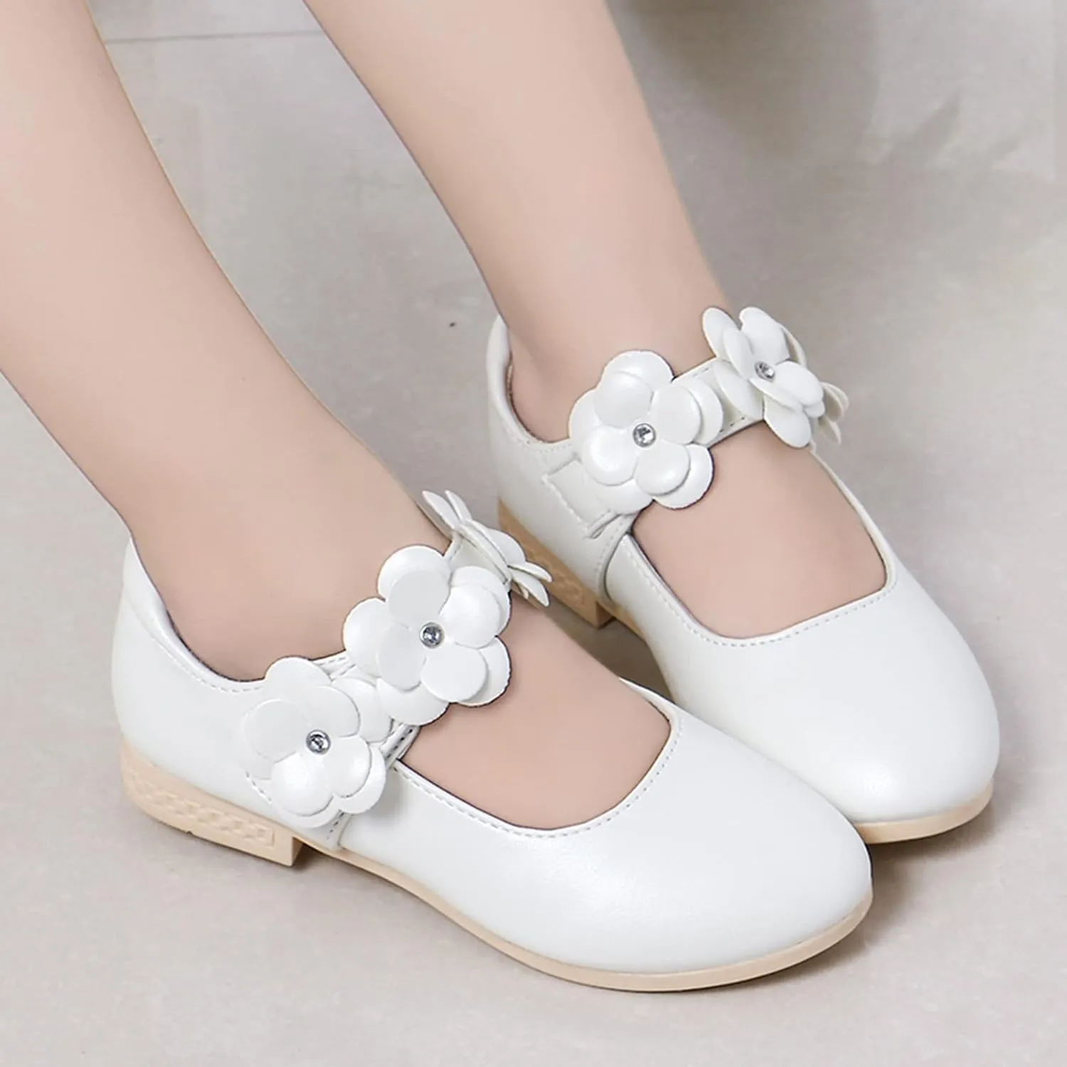 Girls Ballerina Flats Toddler Girls Dress Shoes Flower Girl Shoes Mary Jane Wedding Party Communion Princess Shoes